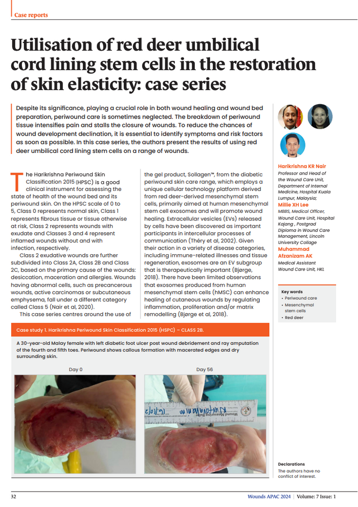 Utilisation of red deer umbilical cord lining stem cells in the restoration of skin elasticity: case series